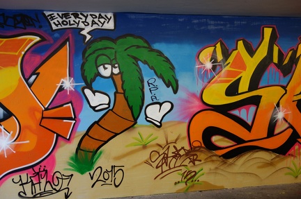 Graffiti in der Bahnhofsunterführung