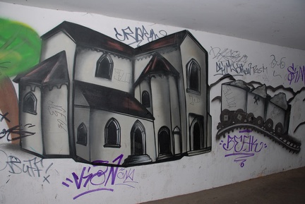 Graffiti in der Bahnhofsunterführung